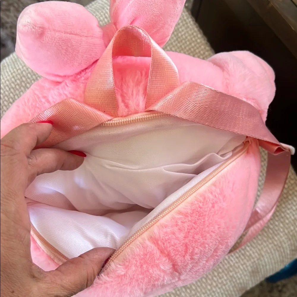 Pink and White My Melody Plush Backpack GUC